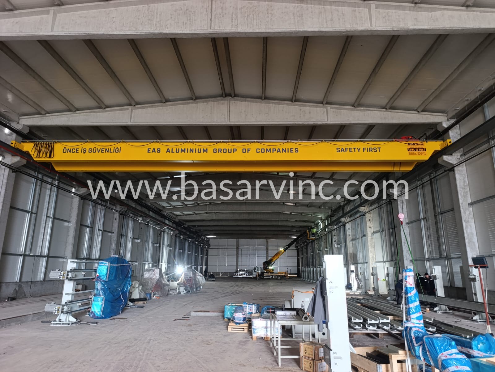 çift kirişli gezer köprülü vinç makinası